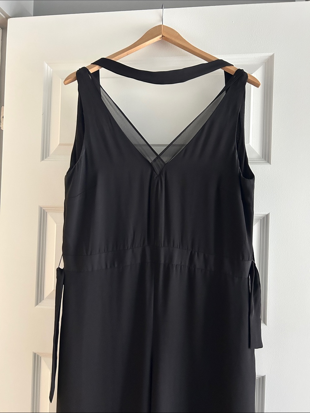 Black Sleeveless V-Neck Jumpsuit - Women